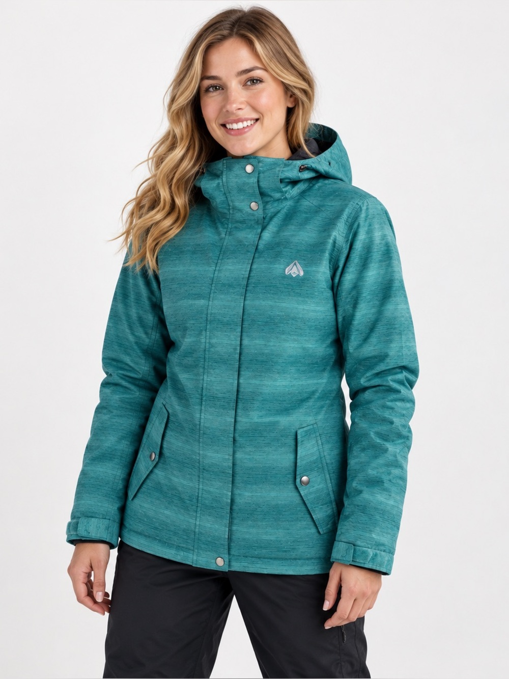 Aperture Zumiez Women’s Small Teal 10K Waterproof Snowboard Ski Jacket Hooded